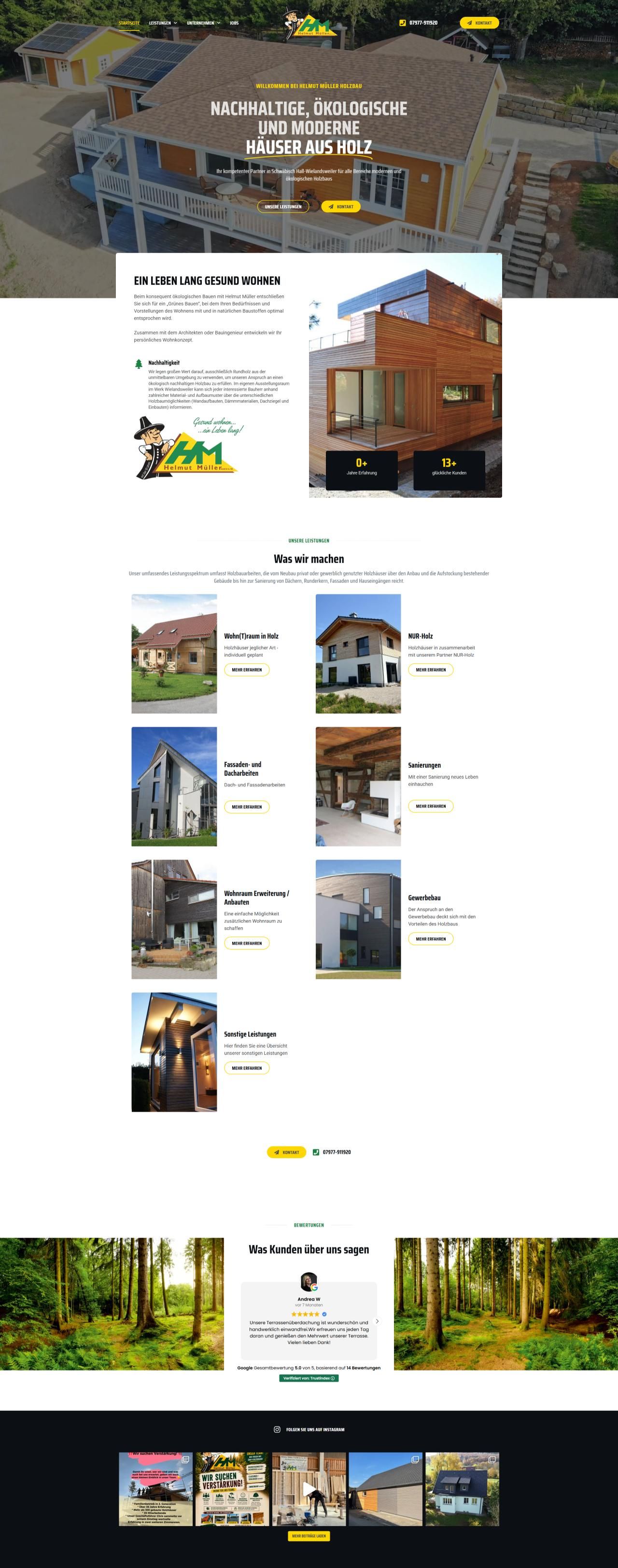 Helmut Müller Holzbau GmbH & Co. KG: Startseite, Desktop