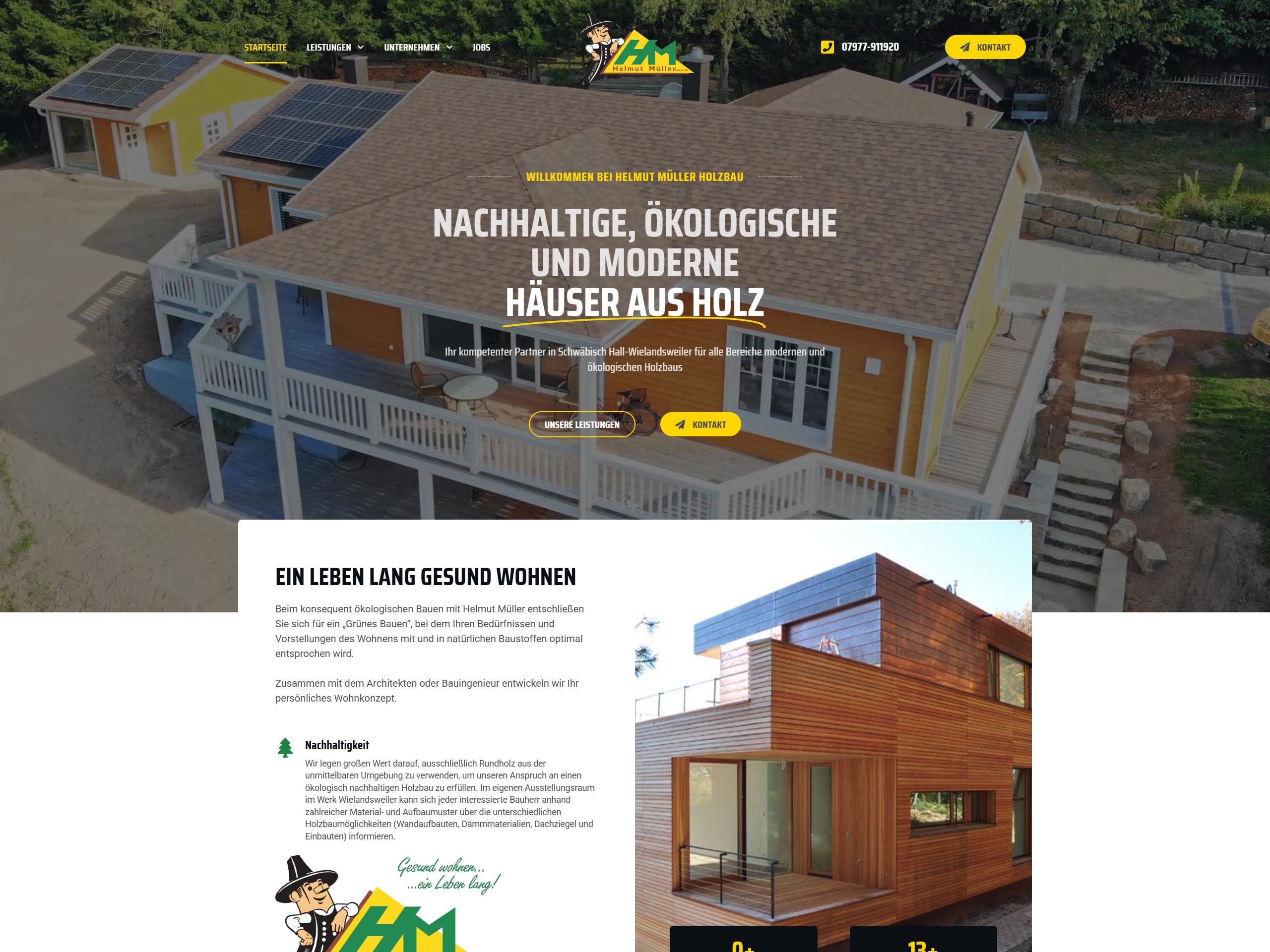 Helmut Müller Holzbau: Website von Weblegenden