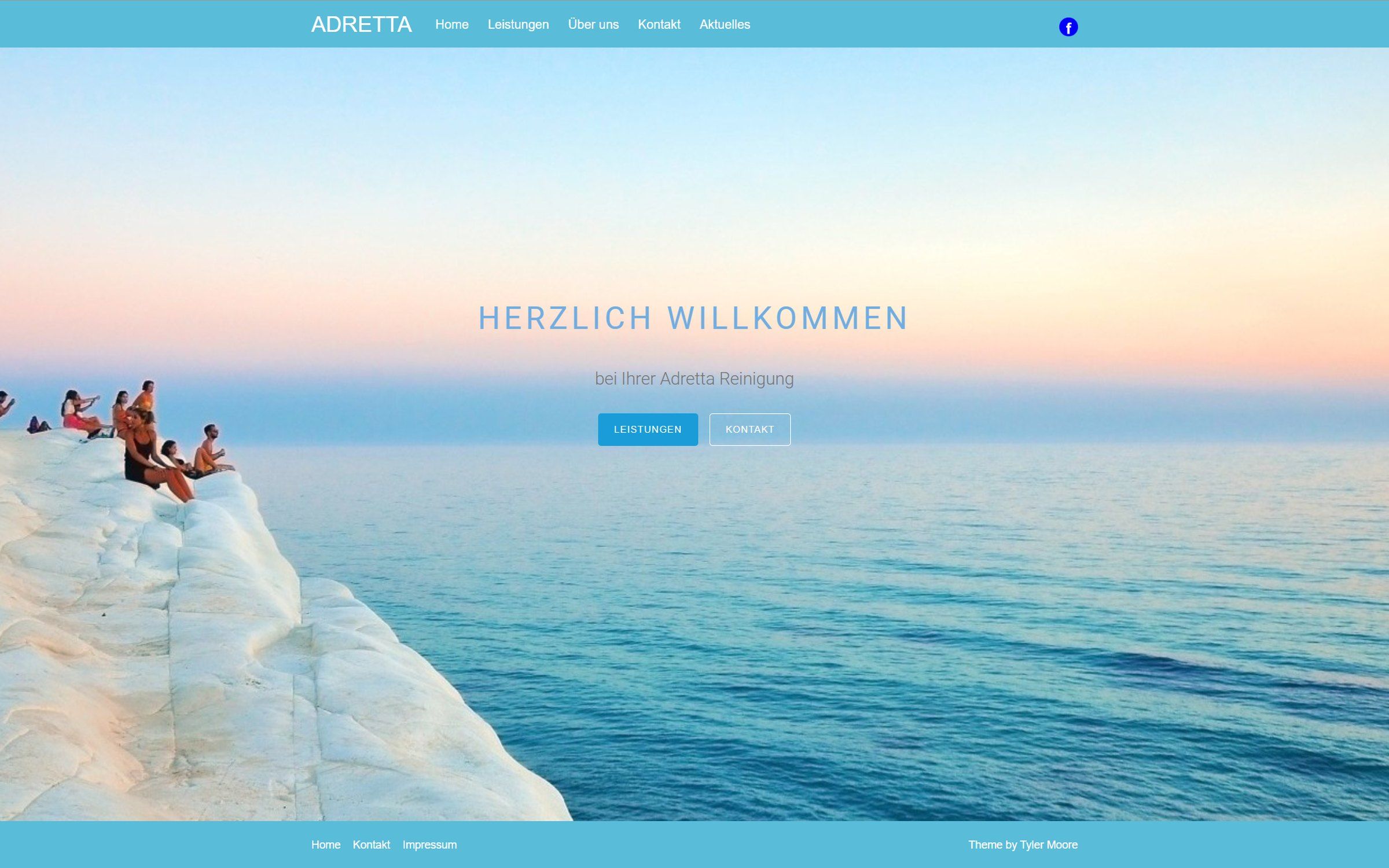 Website Adretta Reinigung vor dem Relaunch