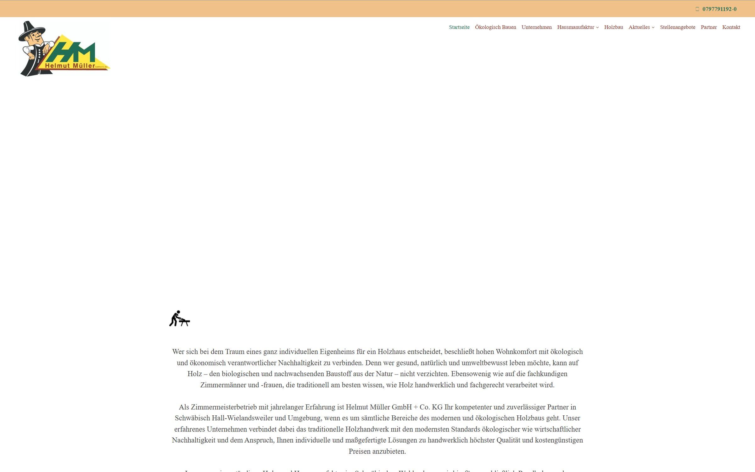 Website Helmut Müller Holzbau vor dem Relaunch