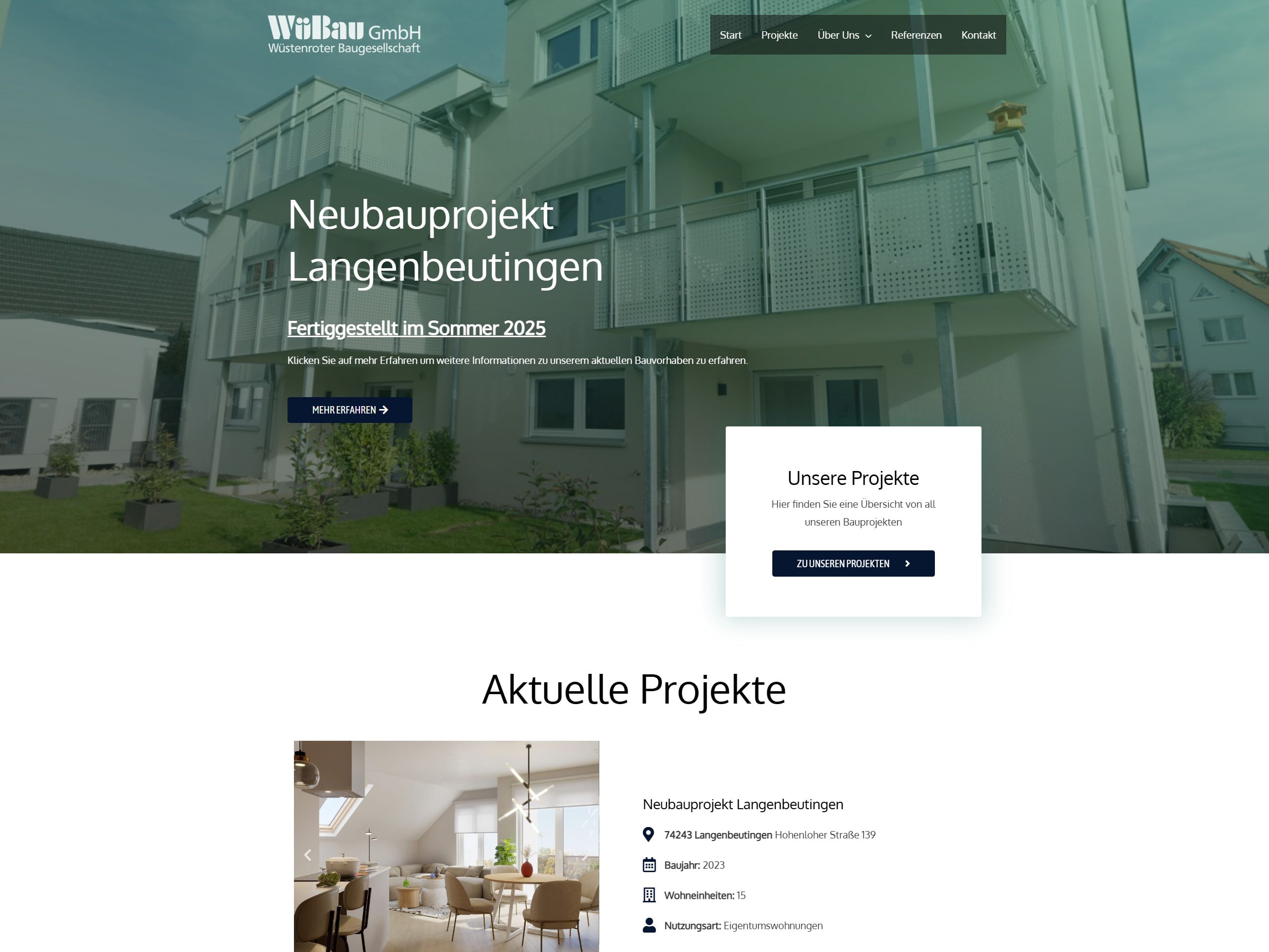 Wübau GmbH: Website von Weblegenden